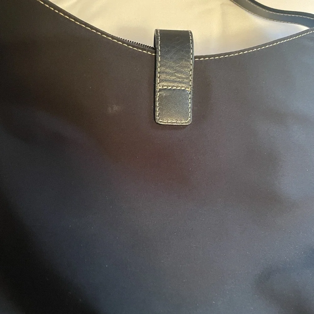 Lauren Ralph Lauren LRL Black Nylon Shoulder Bag Hobo Purse Shoulder Bag